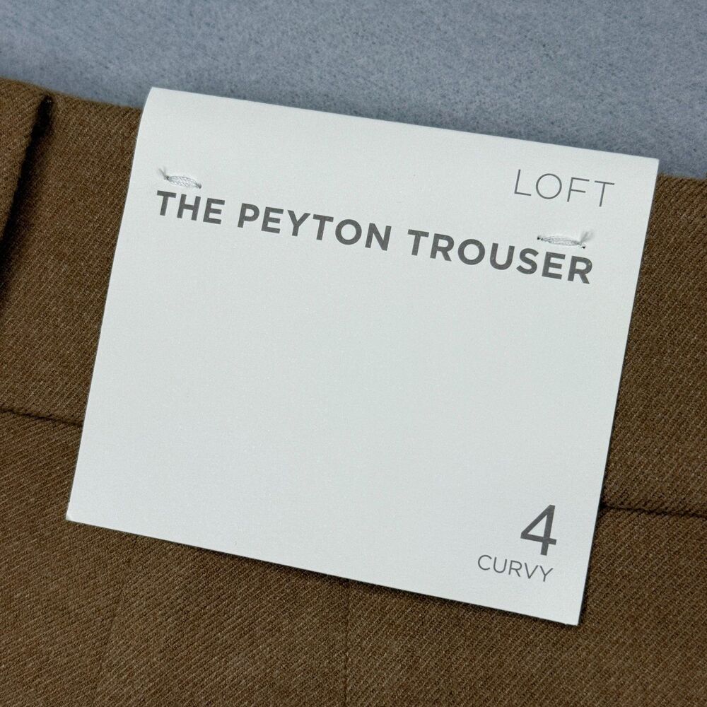 LOFT The Peyton Trouser Camel Tan Wide Leg Pleated High Rise Pants Size 4 NEW - Picture 6 of 11
